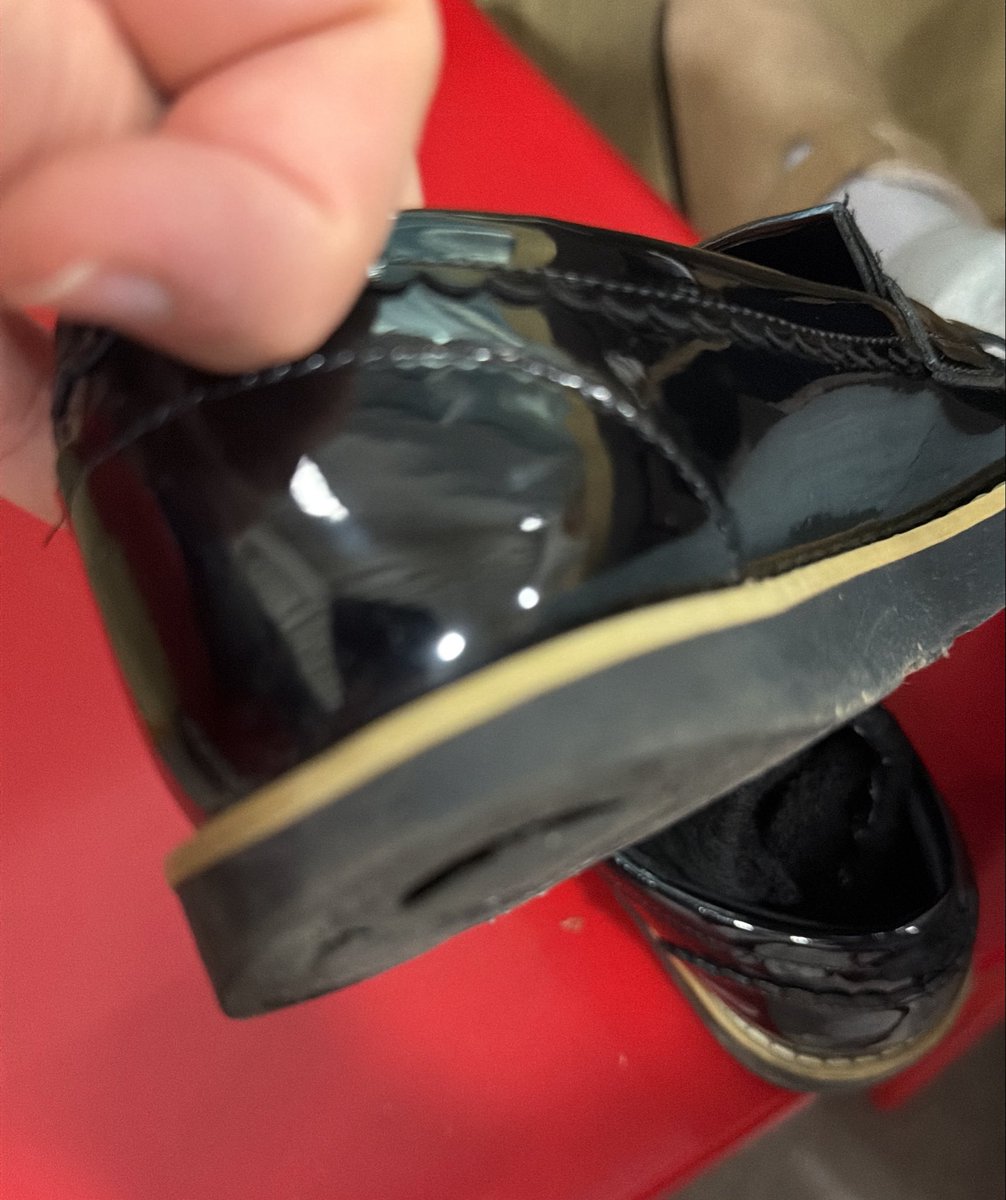 CSGarnerBeasley's tweet photo. @nextofficial less then one month in having started back on 4th Sept and already having to look at new shoes https://t.co/bHAivcts5C