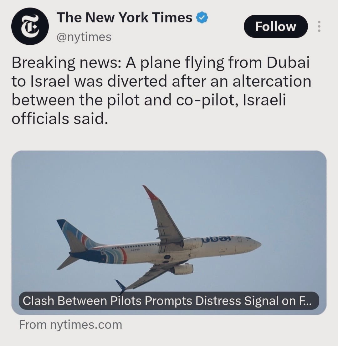 KreatelyMedia's tweet photo. Israel. Media. One event.

The stabbing becomes an “altercation.”

The cockpit struggle becomes a “brawl.”

The diverted flight becomes a “fight.”

The emergency response becomes the headline.

If the vocabulary changes depending on who is involved, readers have every right to ask:

Why?