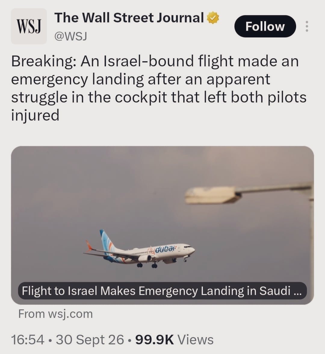 KreatelyMedia's tweet photo. Israel. Media. One event.

The stabbing becomes an “altercation.”

The cockpit struggle becomes a “brawl.”

The diverted flight becomes a “fight.”

The emergency response becomes the headline.

If the vocabulary changes depending on who is involved, readers have every right to ask:

Why?