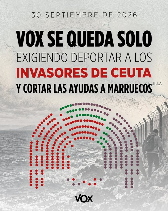 FACHARTRUMPUTIN's tweet photo. VOX se queda solo exigiendo deportar a los invasores de Ceuta y cortar las ayudas a Marruecos.  

¿Qué cojones le deben el PP a Marruecos?

¿A los votantes del PP no os dá vergüenza?

SOIS CÓMPLICES.

MAMARRACHAS. https://t.co/g8reJLdgDa
