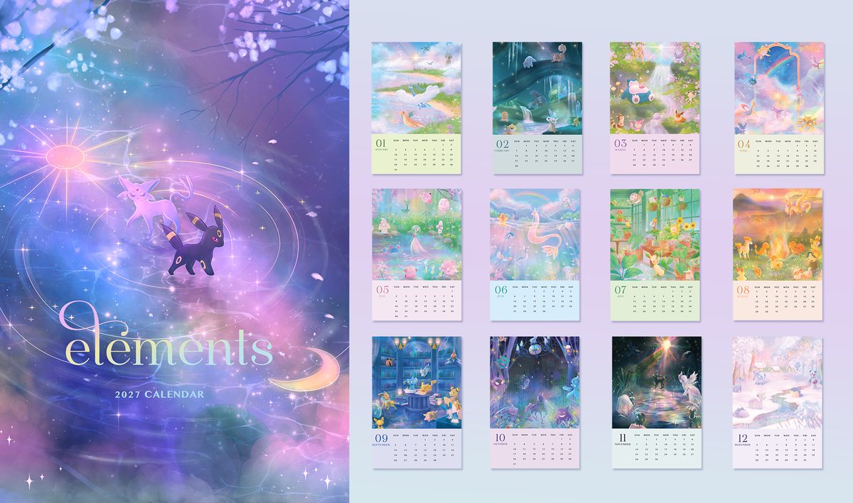 sugarmintdreams's tweet photo. ✨ 2027 Pokemon Elements Calendar !✨

📅 Preorders open now for my new calendar!

📦 Ships December 2026
⏰ Preorders close Dec 6 — no additional calendars will be sold after! https://t.co/YZH3uDnBdN