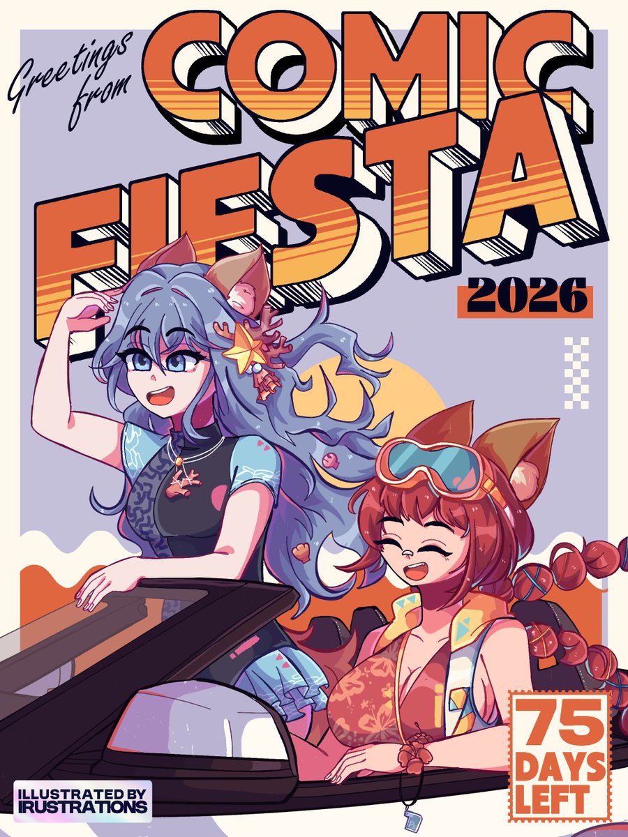 IRUSTRATIONS's tweet photo. SUN, SEA, AND SURF! ๐
โฑ๏ธ
For Comic Fiesta 100 Days Countdown
(Feat. Mi & Coffy)
Official size will be available on October 5th!
#ComicFiesta #ComicFiesta2026 #CF2026 https://t.co/68ul6IAL0A