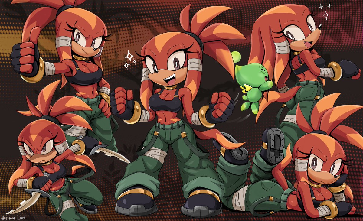 Steve_J_art's tweet photo. Kora the Echidna 🔴🟠🟢 
a comm for @QKora01 this one was really fun to do and I just love how well this character is designed. https://t.co/9MKxa1gIXo