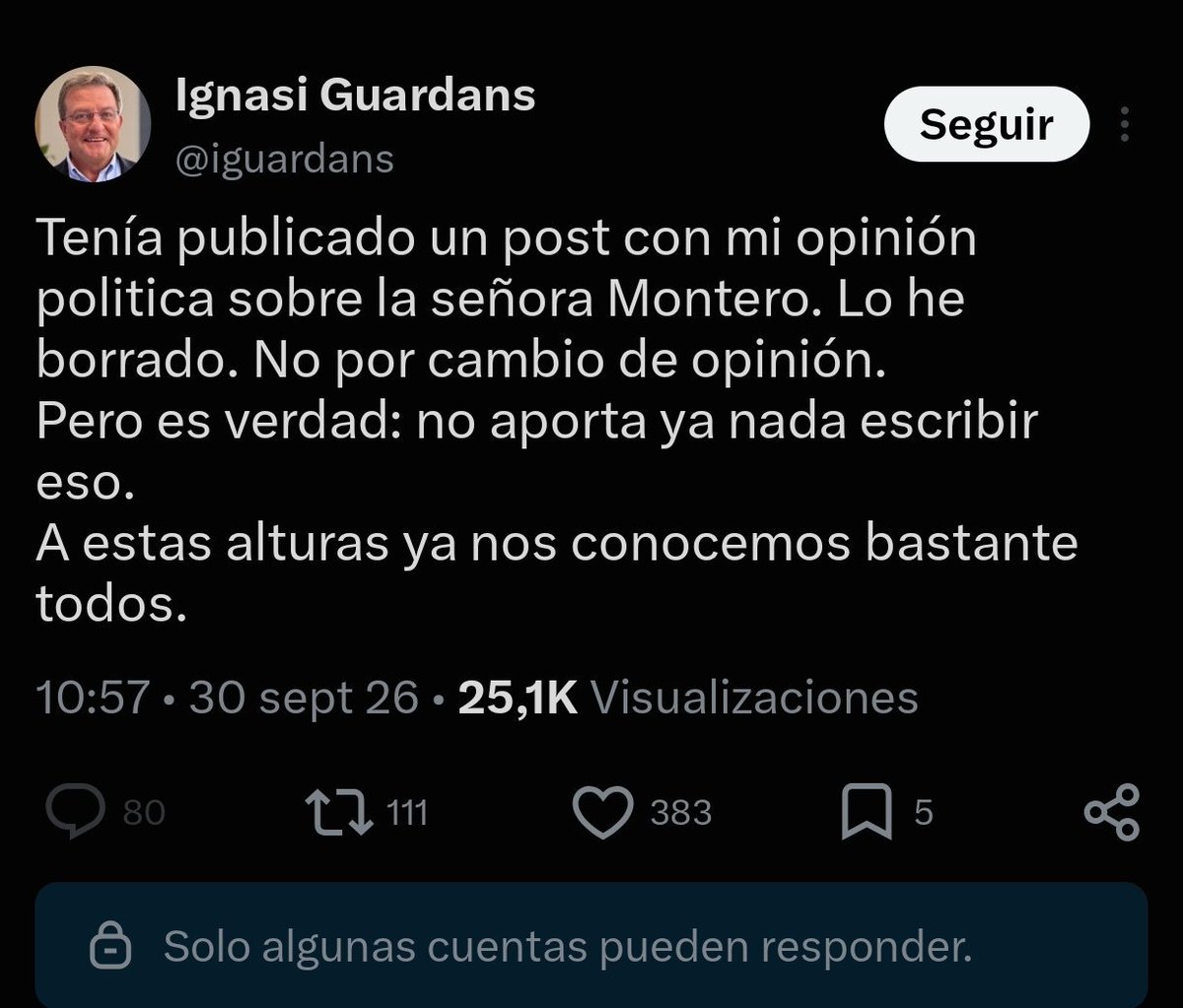 Belavent01's tweet photo. Sobre todo a tí @iguardans. A tí te conocemos de sobras. Alguien que es capaz de escribir esa relación de insultos a una dirigente política no merece el mínimo respeto de nuestra parte. Un "analista político".que expresa de esa manera tan soez su fobia solo merece desprecio 👇 https://t.co/A9LjtmhqMH