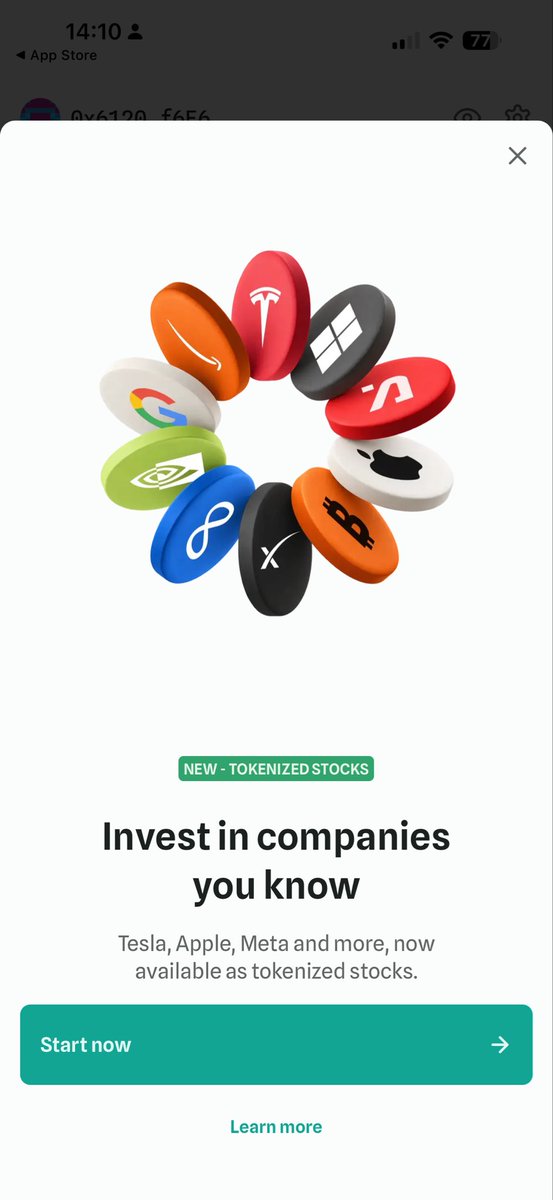 Exa_App's tweet photo. Tokenized stocks are here: just hit "Swap" and choose yours. https://t.co/iENNsfENkS https://t.co/JaGSYx05mQ