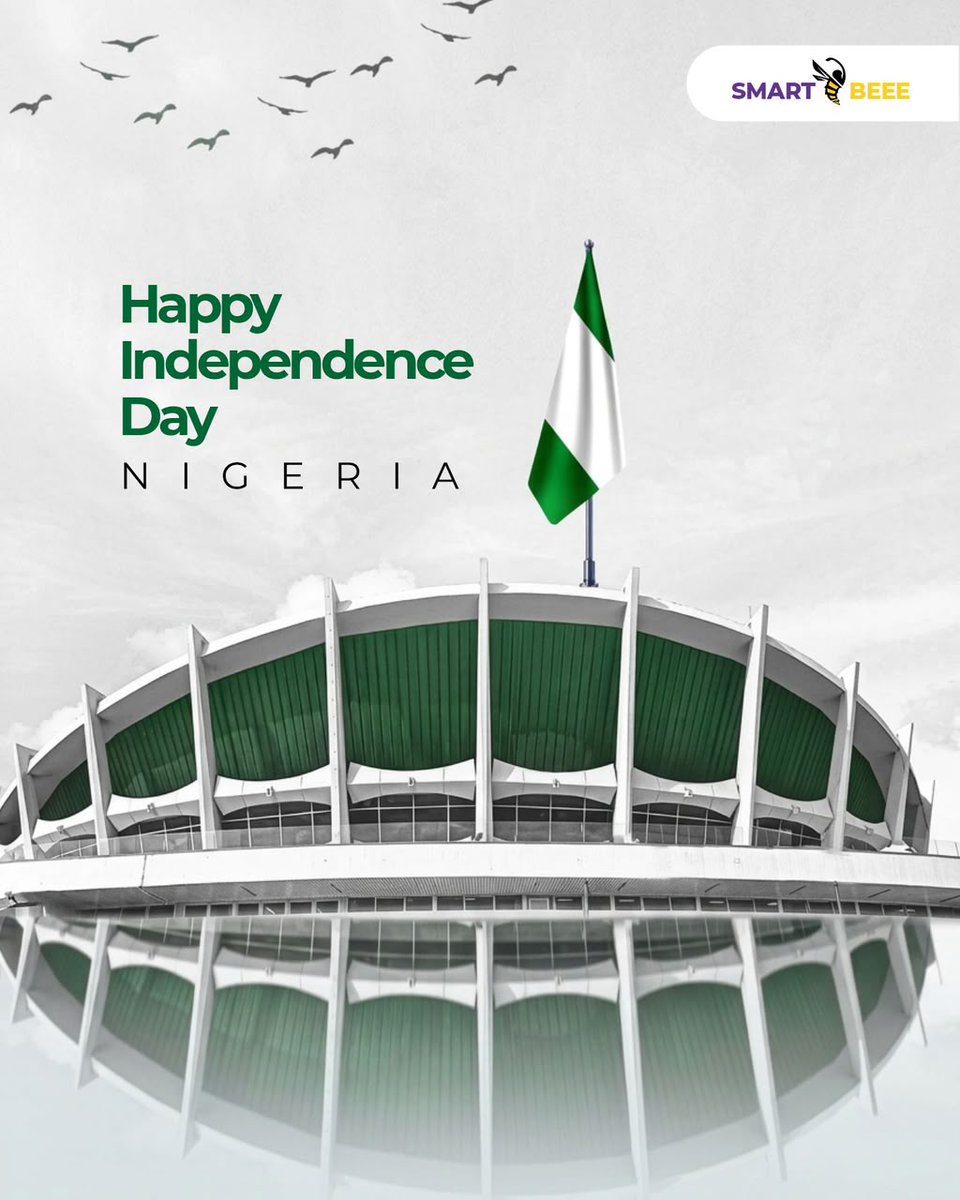 smartbeee_ng's tweet photo. 🇳🇬 Happy Independence Day, Nigeria!

Today, we celebrate the strength, resilience, culture, and unity that make Nigeria truly special.

May the nation continue to inspire hope, progress, and greater opportunities for generations to come.

Happy Independence Day from all of us. https://t.co/YgoyxZjuTM