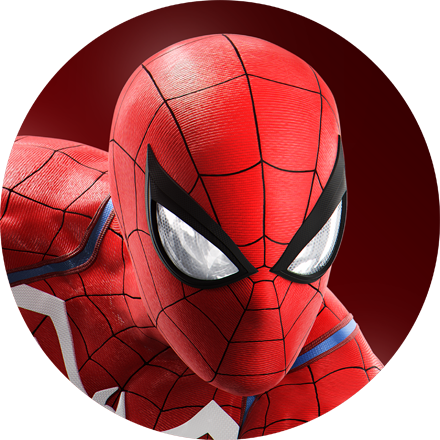 A close-up of Spider-Man's masked face with expressive eyes, conveying a somber and weary look that complements the restful sentiment of "You can rest now." The character's downcast posture and contemplative expression evoke a quiet sense of peace and reflection.