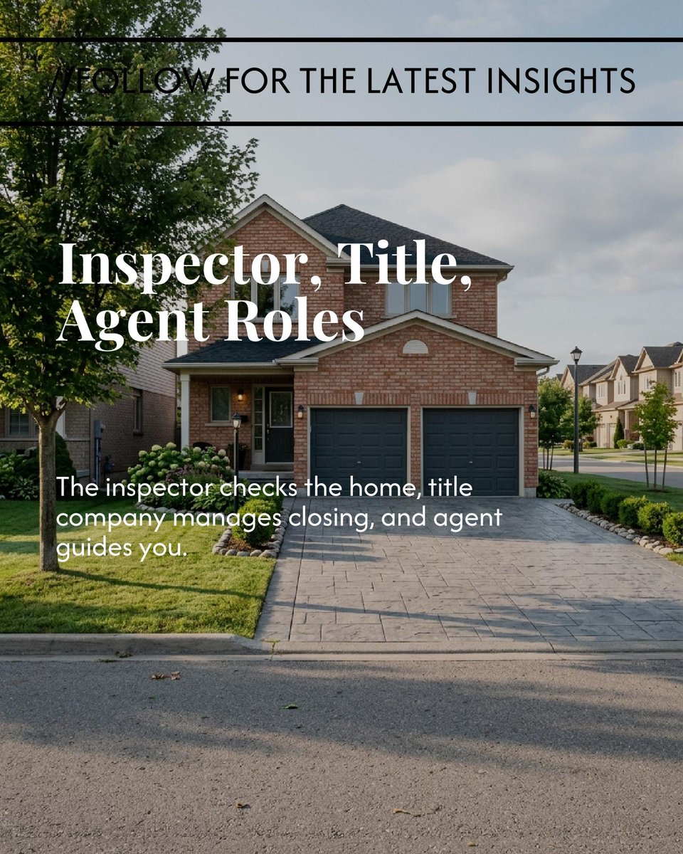UliPryse's tweet photo. Defining roles from day one, lender handles financing, inspector checks the home, title company manages closing, agent guides, family decides. Who takes the lead in your move? https://t.co/SZHqDc7LXH