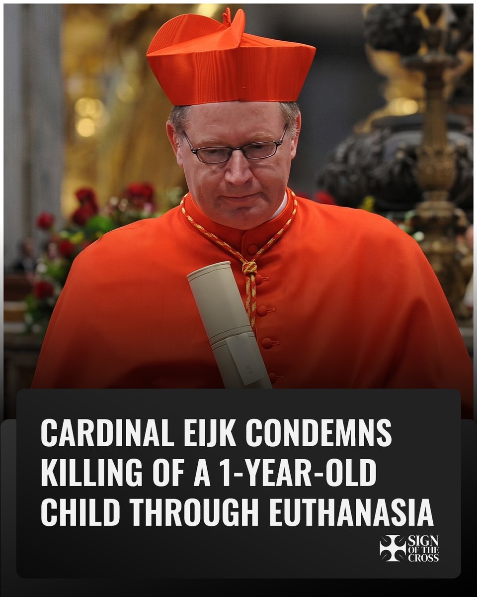 CatholicSOTC's tweet photo. Cardinal Eijk condemned the killing of a disabled toddler by euthanasia as a "fundamental violation" of human dignity.

The child was not dying, but doctors and parents chose to sedate and kill him.

https://t.co/CkjOwYSOxa https://t.co/iPXVgtpCoc