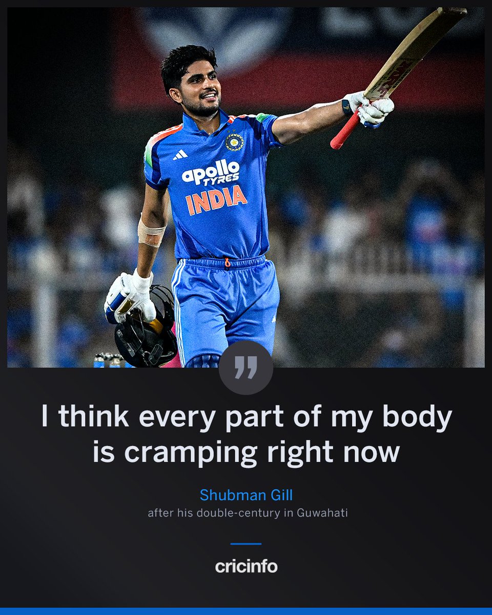 cricinfo's tweet photo. Understandable, Shubman 😅 https://t.co/bt6h2uatum