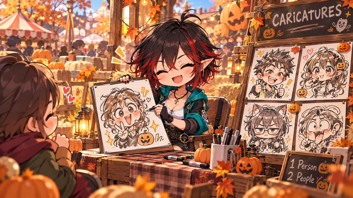 Aurorai_AI's tweet photo. Thanks for the tag; here's an open challenge to anyone

- You've been hired to run a cozy autumn café for the day!
- You've accidentally become the guide for a haunted Halloween hayride!
- You're trick-or-treating late on Halloween night, standing outside an enormous spooky house https://t.co/5qKHnd6F30