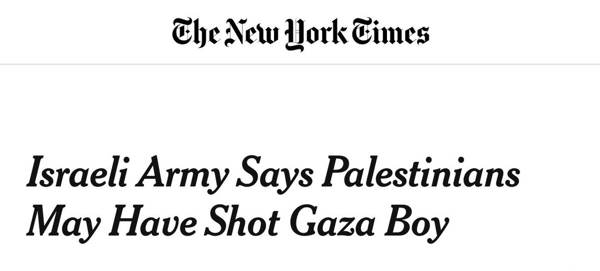mamoun_linda's tweet photo. 12-year-old Mohammed al-Durrah was killed in his father’s arms by Israeli forces on this day 26 years ago. 

This is how the New York Times covered it: https://t.co/R9VAy5ZS54