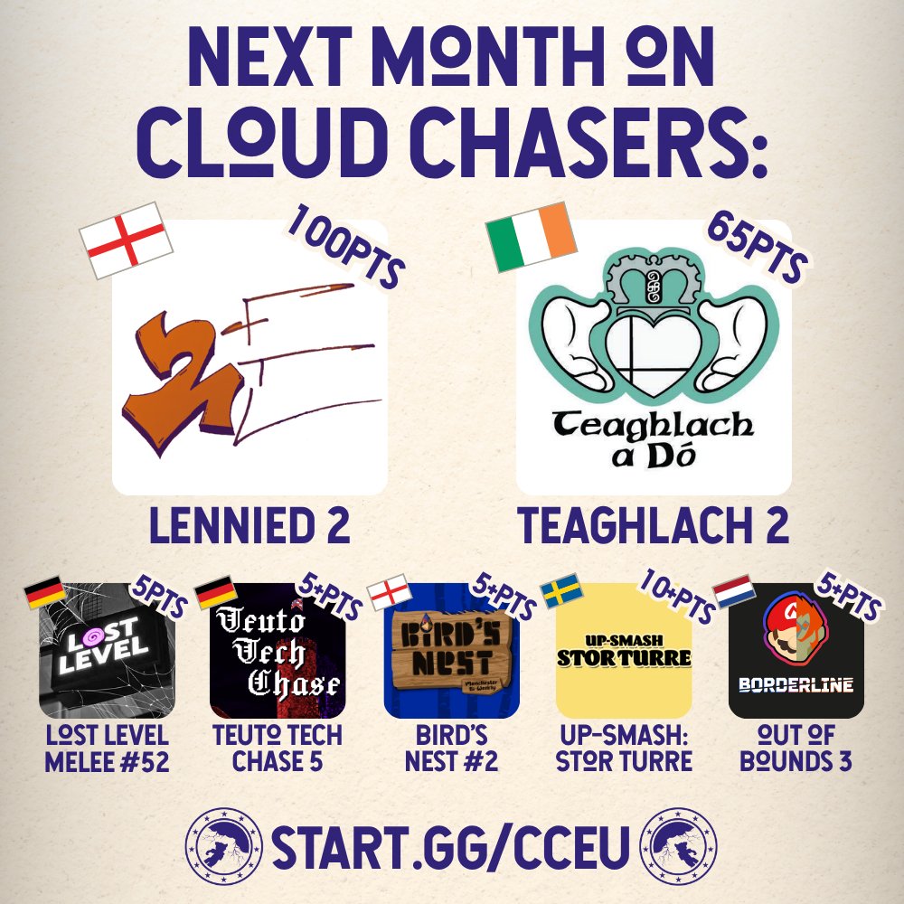 SmashEurope's tweet photo. Less than three days left until Cloud Chasers officially kicks off with LENNIED 2! But there’s more! Check out some of the league events you can look forward to in October: https://t.co/i5OGSk3CWx