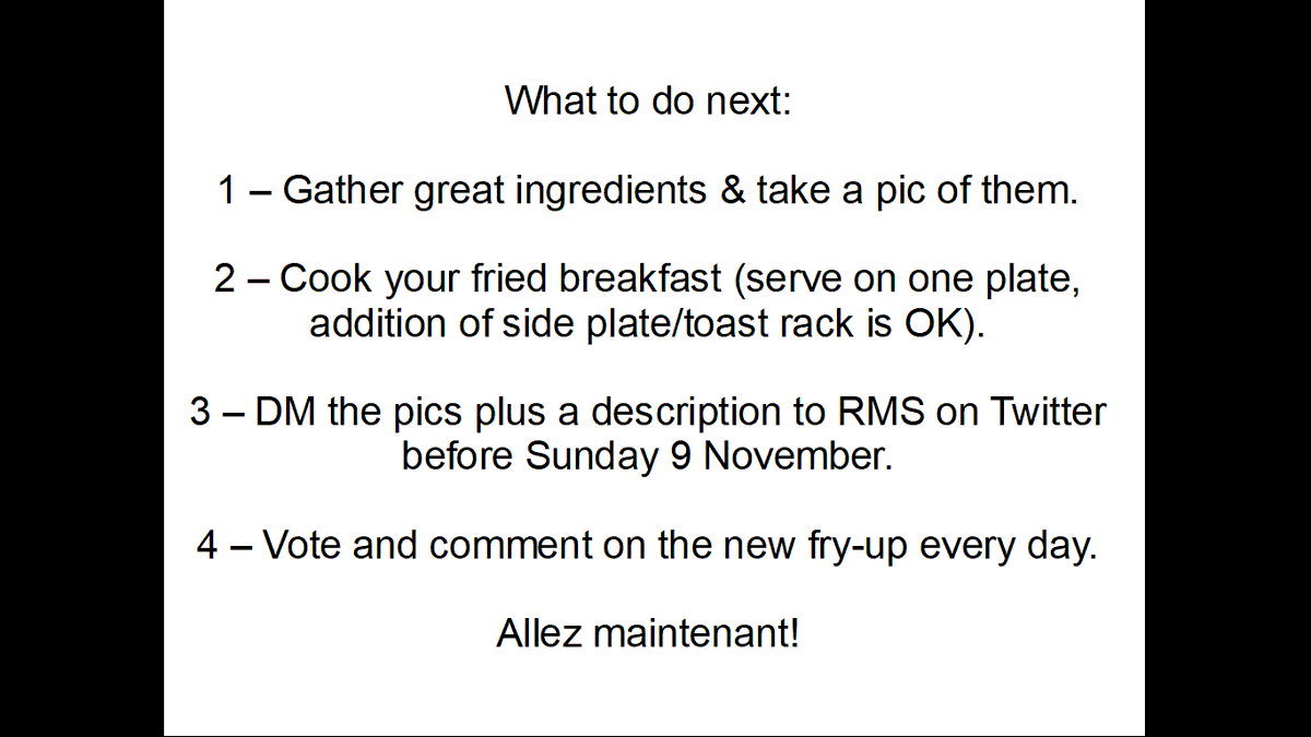 RateMySausage's tweet photo. 2026 RMS Fried Breakfast Competition

Anyone can enter - have a go? Cook one plate, vote on twenty others...

Put your meat where your mouth is!

Sun 8 Nov – last submission day
Mon 9 Nov – competition starts

#FryUp #FryOff #ShopLocal #ProperButcher

Feel free to RT... https://t.co/8HBqgfvFe6