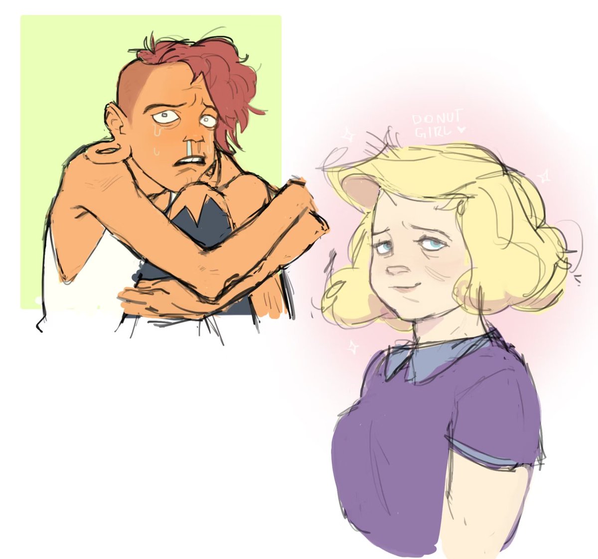 ultramega0k_'s tweet photo. some of my lars/sadie art :p

#stevenuniverse #lars #sadie #fanart https://t.co/fMiD4kZpVv