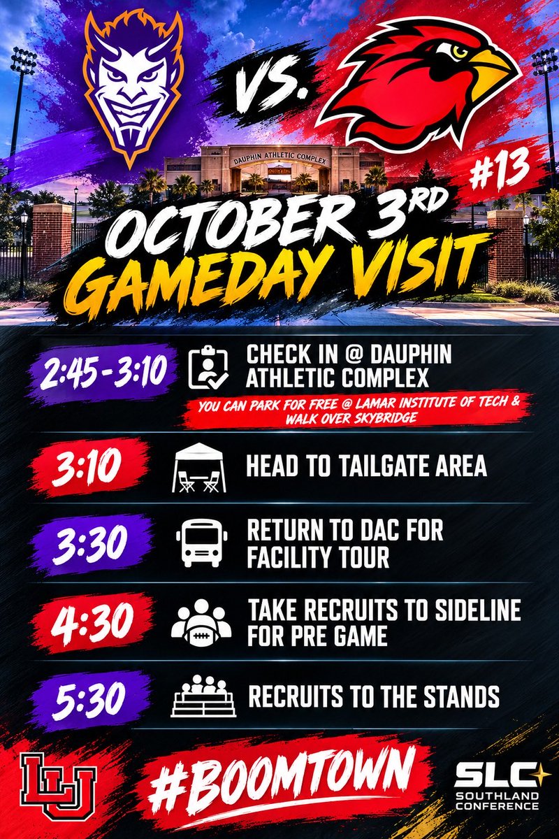 ladarionbanksjr's tweet photo. Blessed to receive the gameday invite from Coach Daleen.
See y’all in Boomtown Saturday 🔴⚪️
@CoachDaleen @LamarFootball #PeckEmCards https://t.co/9PnWk0euTy