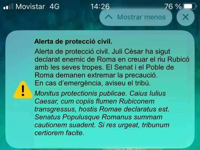 jaume_diadoc's tweet photo. Acabo de rebre un avís molt estrany. https://t.co/UfQyEjKo75