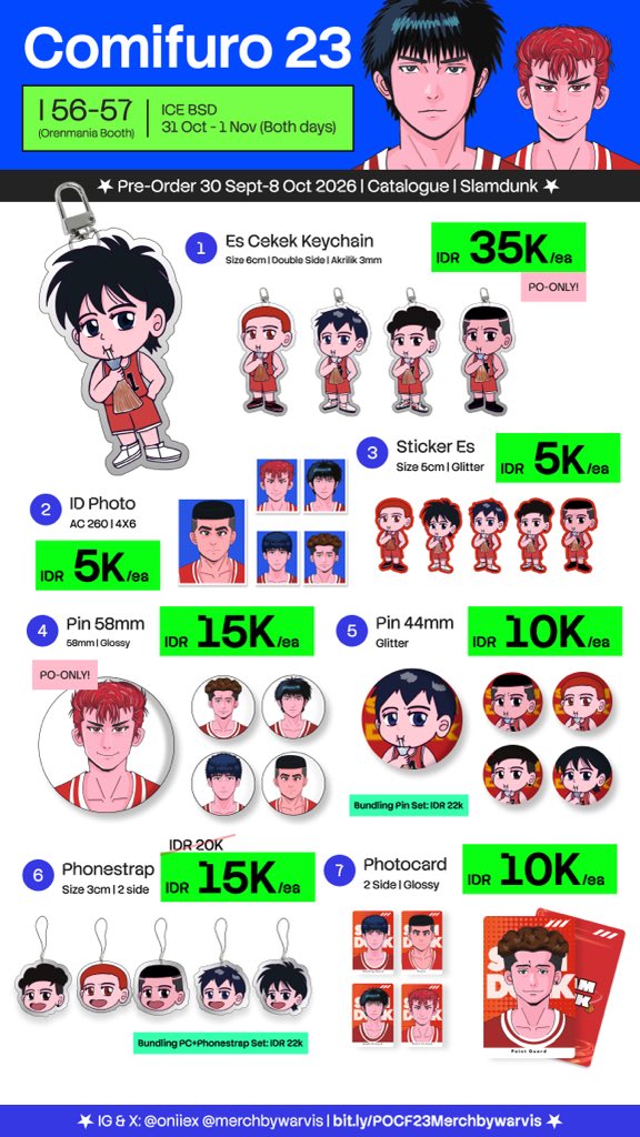 oniiex's tweet photo. [RTs &amp; ❤️are appreciated]

#CF23 PO &amp; GIVEAWAY by #oniiex @merchbywarvis 

📬PickUp &amp; MailOrder
📆Close Oct, 08
GO is Open
🎯Slamdunk, Haikyuu, HXH, Yuyu Hakusho, PLAVE, Naruto, One Piece, Day6, Enhypen, etc

🎁GA details &amp;  Form Order below!
(1/3)

Tap more ⬇️ #cf23catalogue https://t.co/gkSpGPFNLk