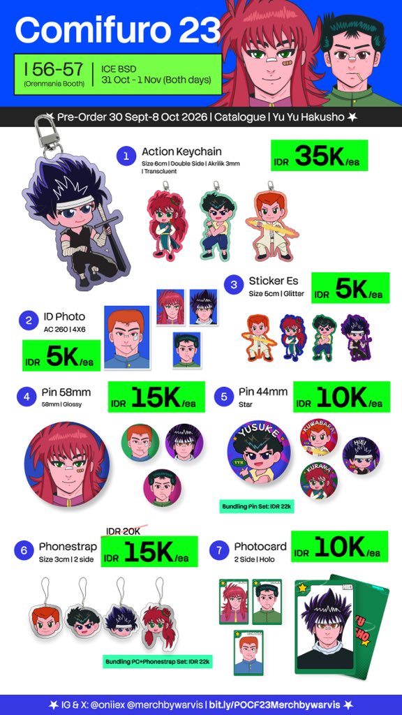 oniiex's tweet photo. One Piece Yu Yu Hakusho Plave Enhypen 

#CF23 #comifuro23 #cf23catalog 

(2/3) https://t.co/L5Lcxgfvvl