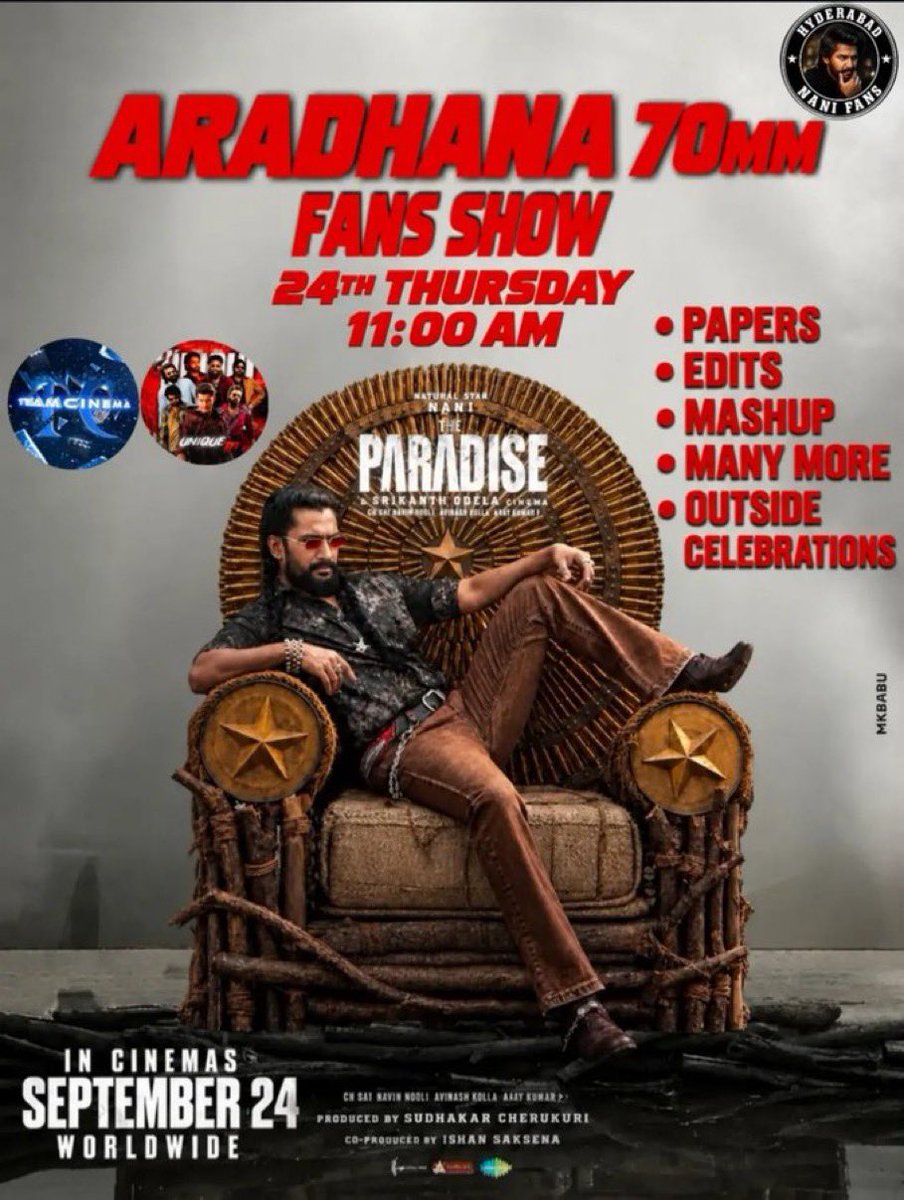 Charan_Sayz's tweet photo. Hyd Vimal premier, Arjun 11am fine

Vimal mrg show - team t one 
Aradhana - insta pages - team cinema, unique tfi
Sushma - MB fans  

Rtc Sudarshan, sandya fans show Ani meeru ofcl ga mention chesina show details.. tweets share cheyandi 

Bengaluru Sandhya  - team united tfi https://t.co/W3FdP8lvxs