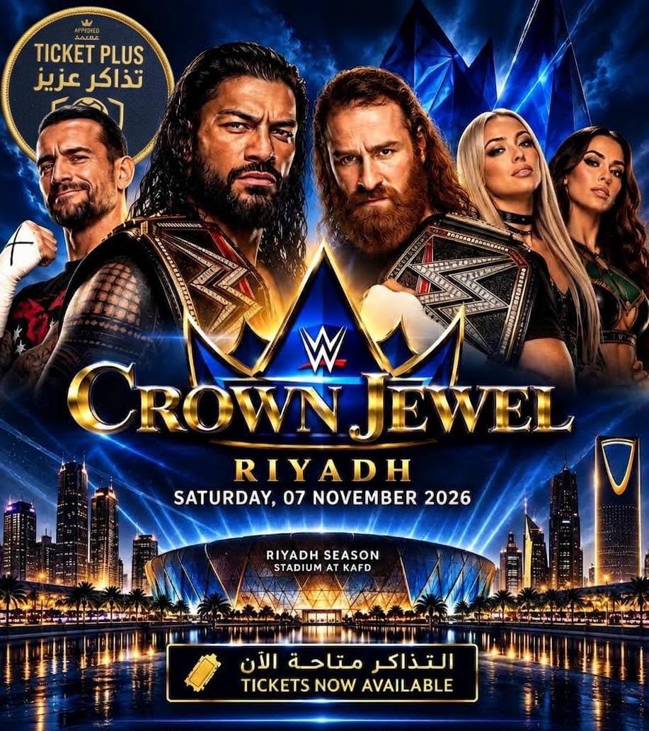 TicketWorld_Ag's tweet photo. تذاكر عرض WWE Crown Jewel في الرياض متاحة الآن وبأفضل الفئات! 🏆🔥

🎫 الفئات المتوفرة:
🔹 GA1
🔹 Platinum
🔹 Diamond

الكمية محدودة والمقاعد الفخمة تروح بسرعة! 🔥
📩 للتواصل والطلب عبر الرابط في البايو 🔗

#الرياض
#خليجي٢٧ https://t.co/TN2SaDMNyZ