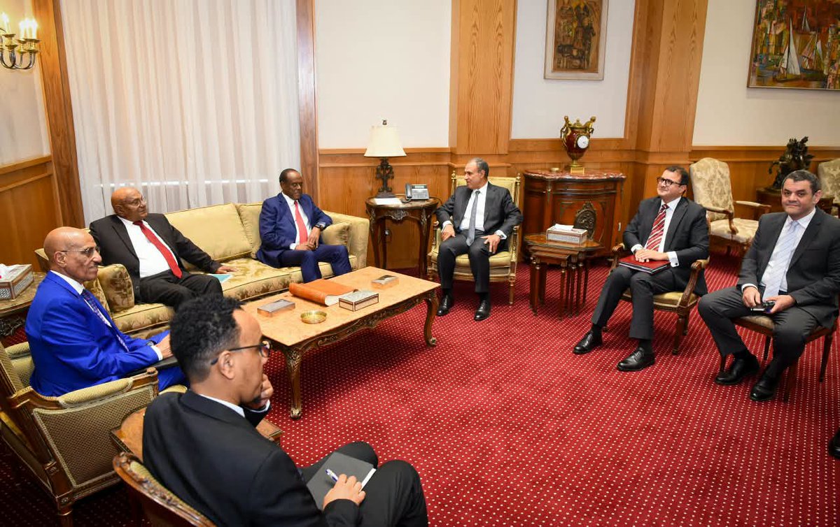 hawelti's tweet photo. #Eritrea's senior delegation composed of Mr. Hagos Gebrehiwet, Head of Economic Affairs; and, Mr. Nesredin Mohammed Saleh, Minister of Trade and Industry,  today met in Cairo with Dr.  Badr Abdellaty, Eygpt's Minister of Foreign Affairs, International Cooperation and Expatriates; and, with Lieutenant General Kamel El-Wazir, the Minister of Transport, respectively, for extensive talks on bilateral and regional matters.    

In this regard, the two sides assessed progress achieved to-date in the sectors and areas of mutual bilateral cooperation and exchanged views on next steps. 

Specific themes addressed in the extensive discussions include: enhancement of investment and trade on construction equipment and materials; medicaments; agricultural produce; marine resources; and, maritime transport.