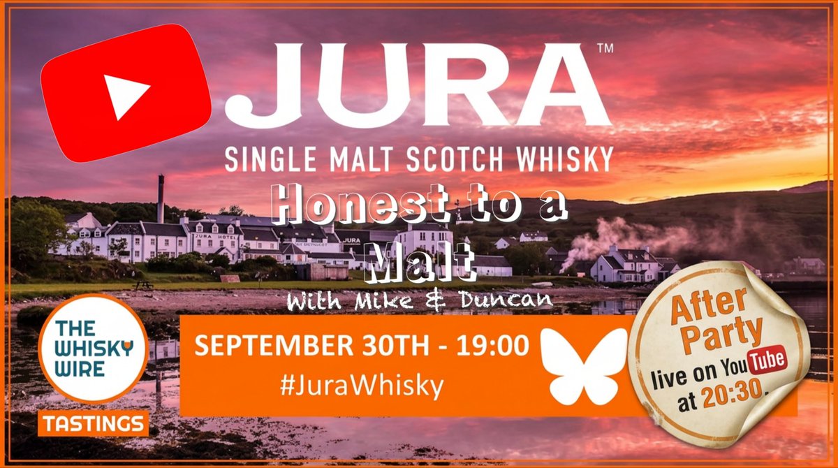 HonestToAMalt's tweet photo. We will be going live on YouTube at Half Eight to talk over the drams and have a catch up! Join us with your leftovers and dram along!
#JuraWhisky https://t.co/6KjRHL2LaX
