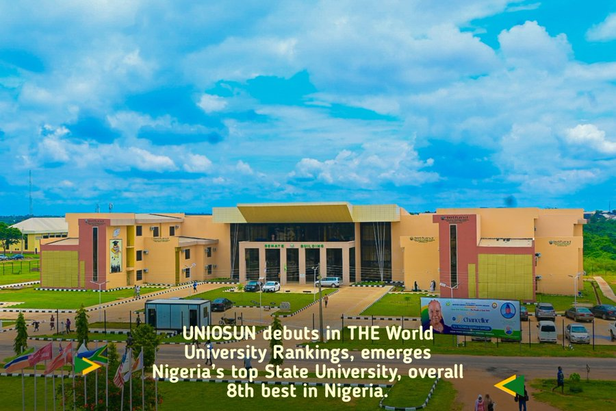 TheGreatestIFE's tweet photo. UNIOSUN debuts in THE World University Rankings, emerges Nigeria’s top State University, overall 8th best in Nigeria. https://t.co/1Fe1sVtiYG