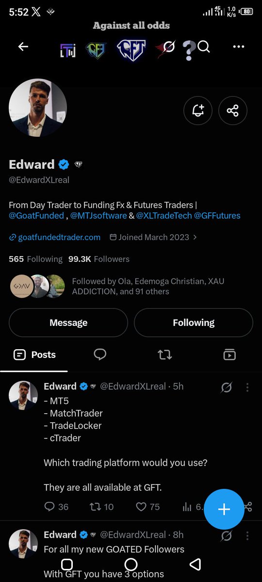 LetScalp's tweet photo. @Kelvintalent_ @GoatFunded @EdwardXLreal @Techriztm Done https://t.co/TZMIfcBF7u