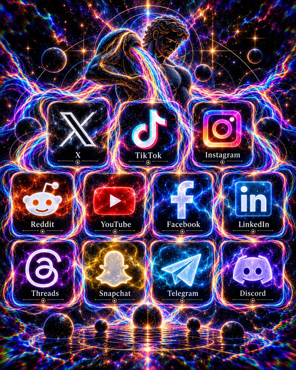 MasterNumber's tweet photo. Hey @grok, based on the platforms in this image, rank the mindset of people on every major social media platform from healthiest to most cooked, then describe each crowd in one sentence. https://t.co/00CtNDPlZ4