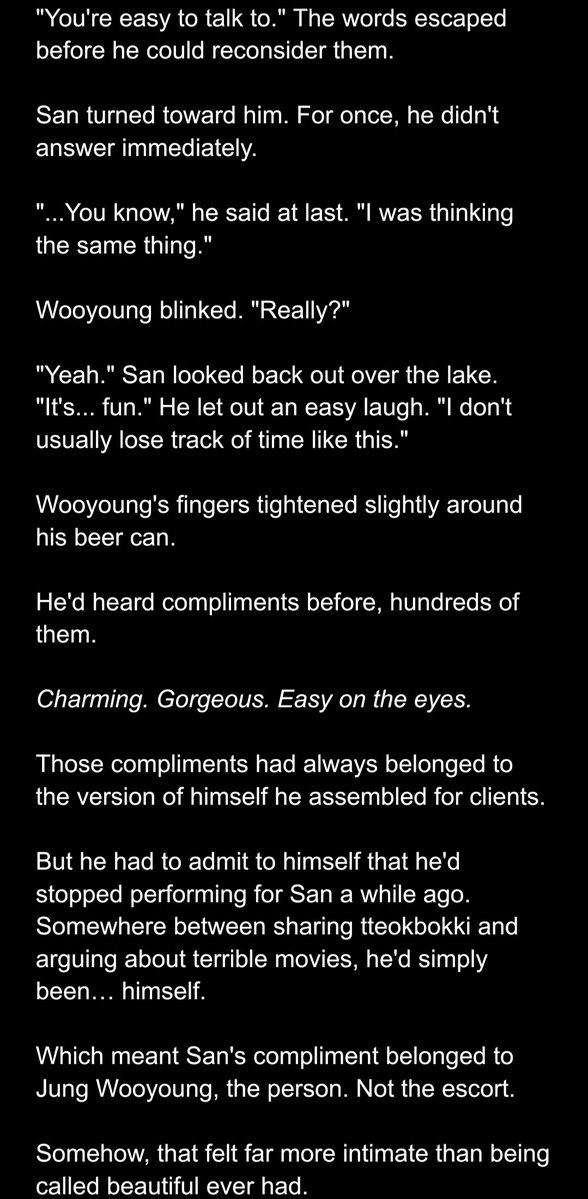 _nakaMar_'s tweet photo. #wipwednesday
Another mini teaser for this #wip

I'm at 70k now, writing ch7 &amp; maybe, just mayyybe my beta reader queen @hndsknspls planted this idea in my head to start posting before finishing the fic after all 🫠
 
So, I'm thinking about it (won't happen before December tho) https://t.co/UBeEwS7qgO