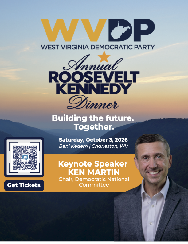 wvdemocrats's tweet photo. Did you know? 🤔

Ken Martin will be the first sitting Chair of the Democratic National Committee to deliver the keynote address at the annual Roosevelt-Kennedy Dinner, marking a historic occasion for West Virginia Democrats! https://t.co/cvSElfqm17
