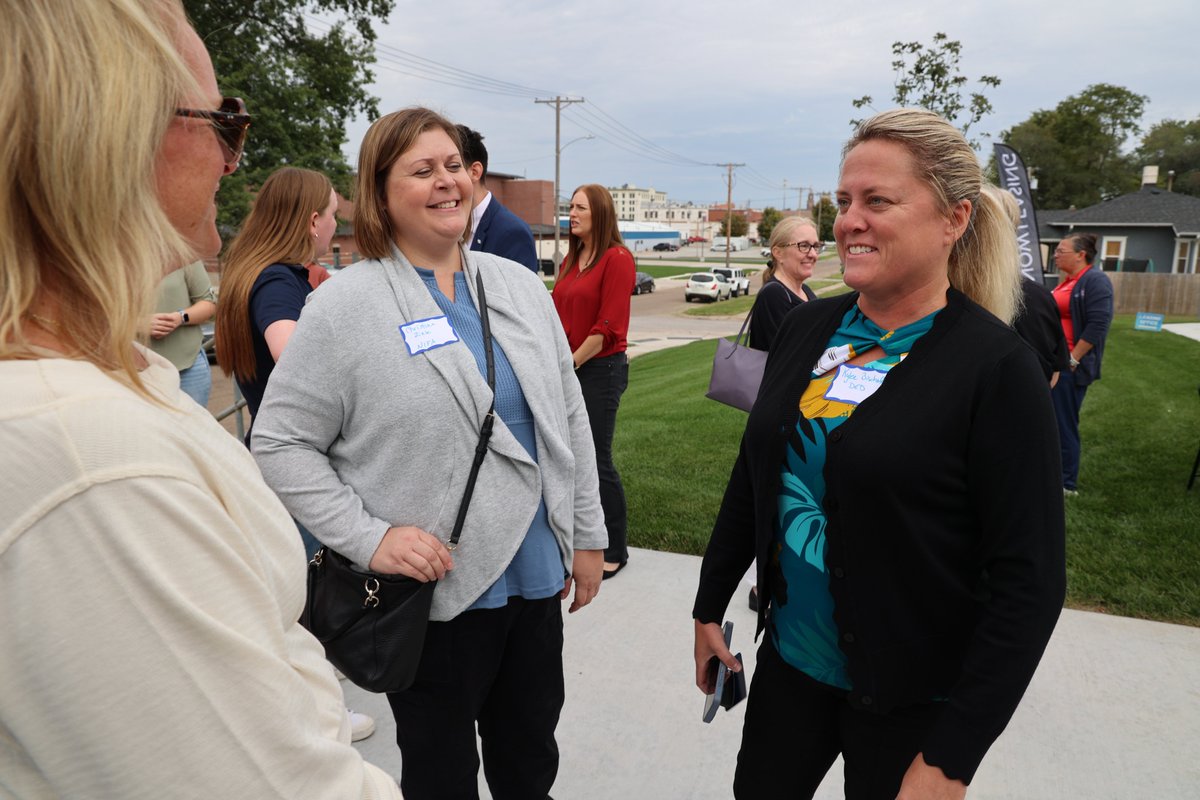 DevelopNebraska's tweet photo. Congrats to Beatrice on completion of Stoddard Place apartments! Local leaders found a way to repurpose a closed elementary school as affordable housing for seniors. DED provided funding through the Rural Community Recovery Program to help build a playground in the courtyard! https://t.co/gPduNOYgsP