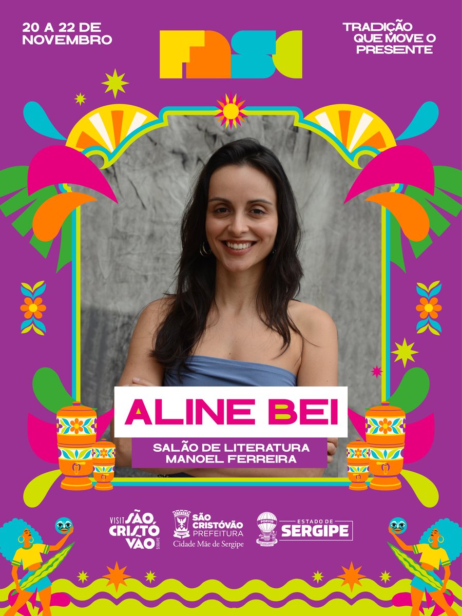 fascsergipe's tweet photo. ⊹ ࣪  DESTAQUE DA LITERATURA BRASILEIRA, ALINE BEI ESTARÁ NO FASC 2026! ⊹ ࣪ ˖

Uma das vozes de renome da literatura brasileira contemporânea, a escritora chega ao Salão de Literatura Manoel Ferreira para um encontro especial no FASC. https://t.co/BgH9SzLeTw