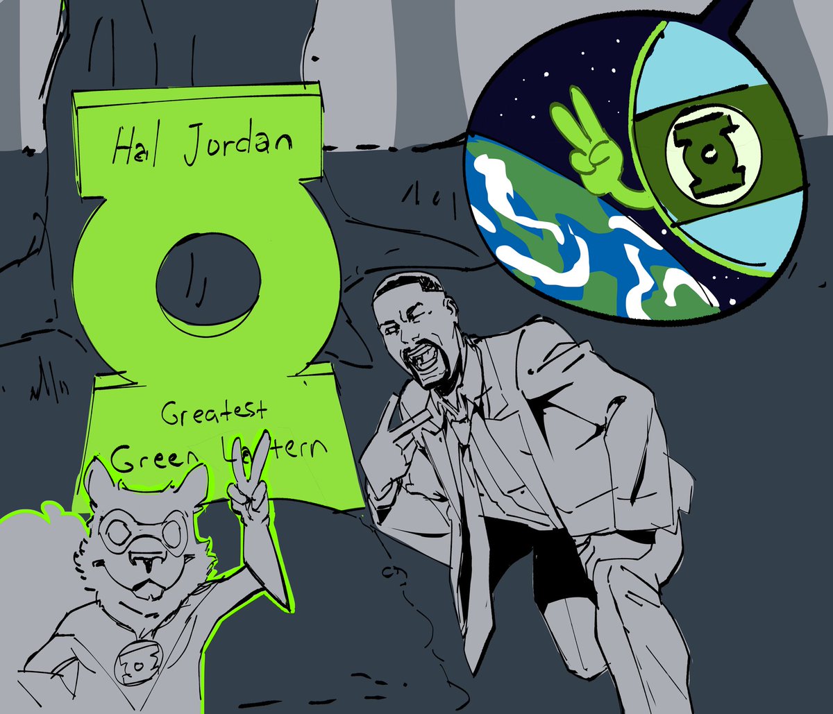 hft_art's tweet photo. Post funeral selfie… #greenlantern https://t.co/vpf3by4Arc