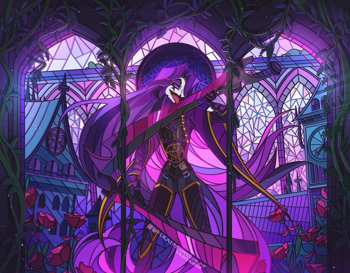 Fulaipy's tweet photo. stained glass cms for @Salexi_Rabane 

#HazbinHotel #HelluvaBoss https://t.co/jfSRAFyx1B