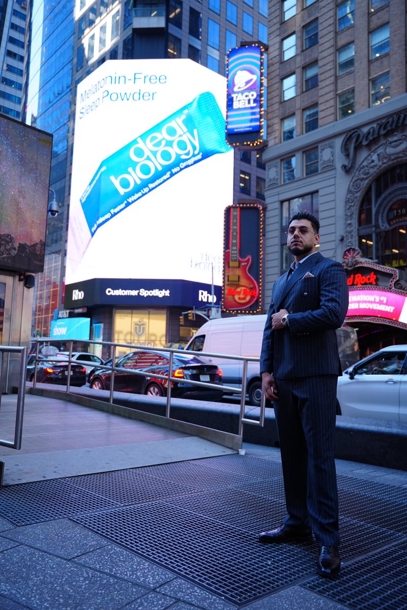 ceosharma1's tweet photo. A year ago, Dear Biology was an idea.

Today it’s in Times Square. https://t.co/Xb28TJIL18