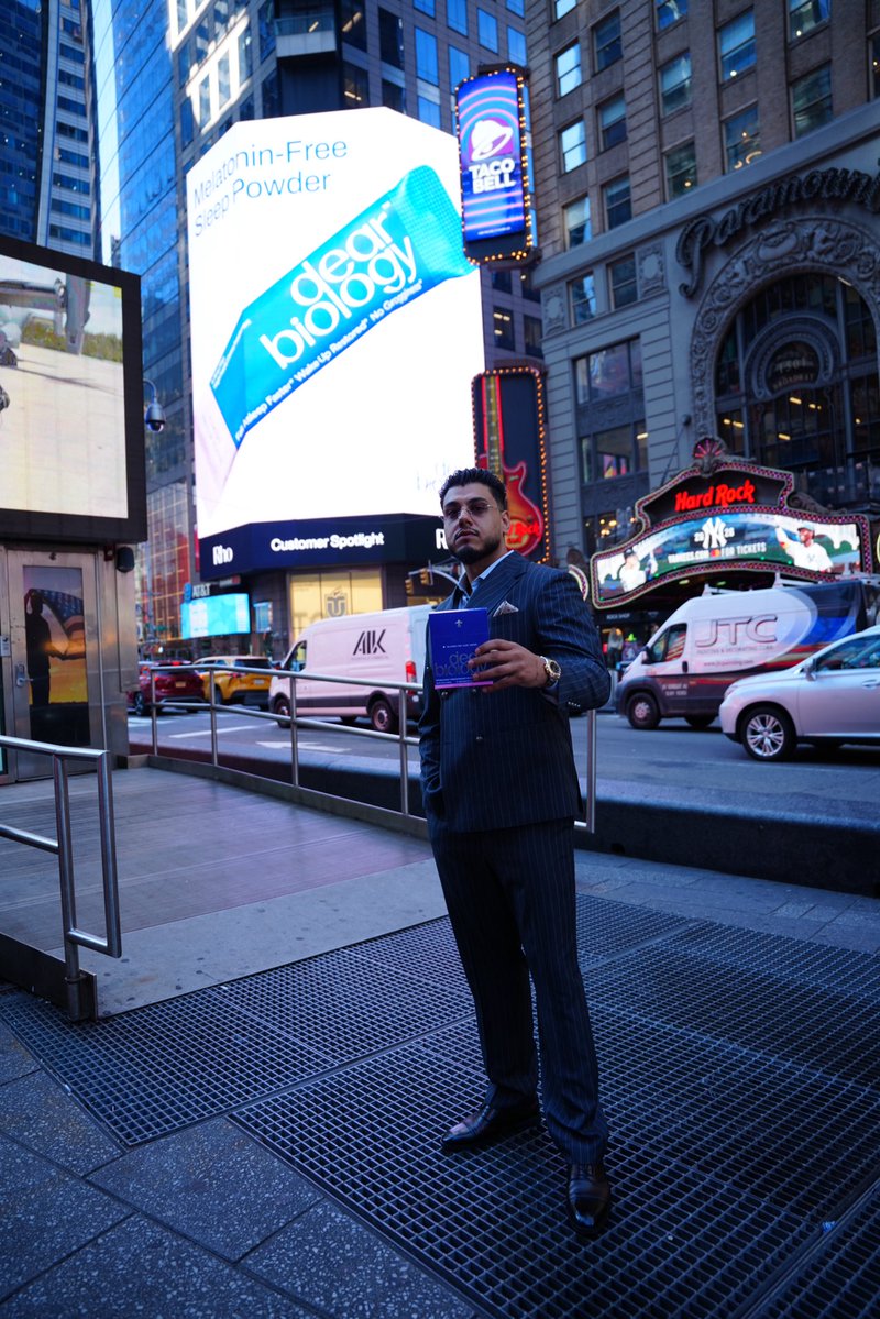 ceosharma1's tweet photo. A year ago, Dear Biology was an idea.

Today it’s in Times Square. https://t.co/Xb28TJIL18