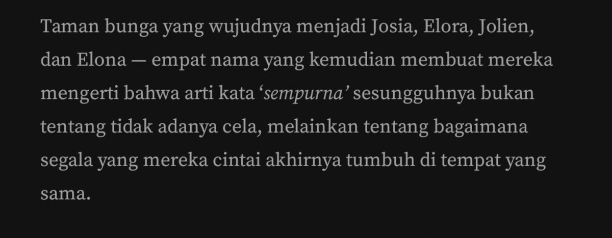 celestineism's tweet photo. Gue gak pinter bikin kata kata TAPI tulisan Kak Elo especially yang ini INDAH BANGET. Kalau ada kata lebih dari indah mungkin itu yang bisa menggambarkan tulisan ini.  Kak Elo thankyouu so much for writing something so beautiful yang bisa effortlessly sampai ke hati ilysm 🥺🤍 https://t.co/jMT0imifOd