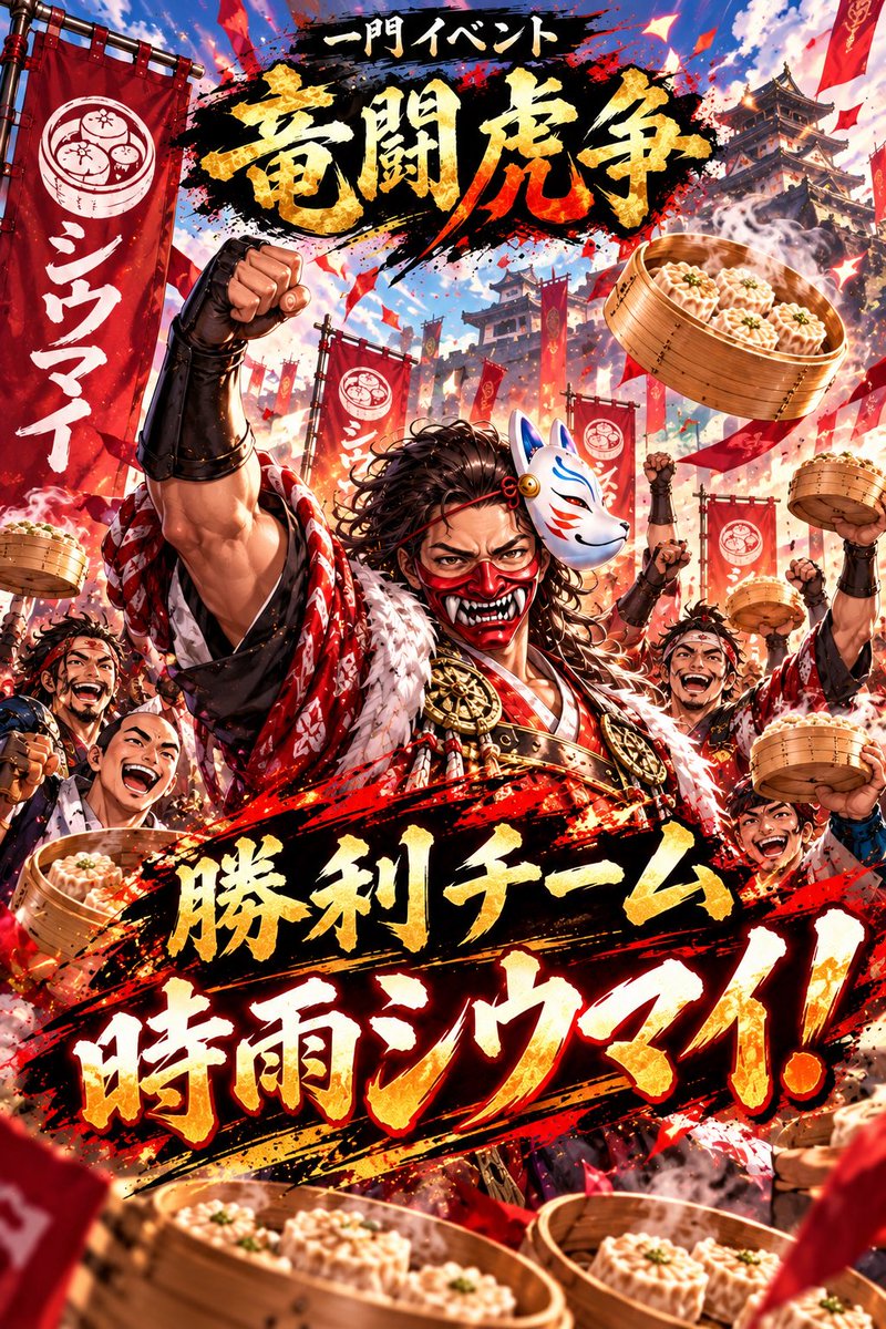XxZENSExX's tweet photo. ＃信長の野望真戦
＃乱世の争い

一門名：閃光旅団

pk1シーズン末戦備イベント
【竜闘虎争】
最後は総大将同士のガチンコバトル！

勝利チームは…
『シウマイチーム』！！

両チームともナイスファイトでした！
対戦してわかるパワーがそこにありました！

皆さんありがとうー！！ https://t.co/KahkMvVYpu