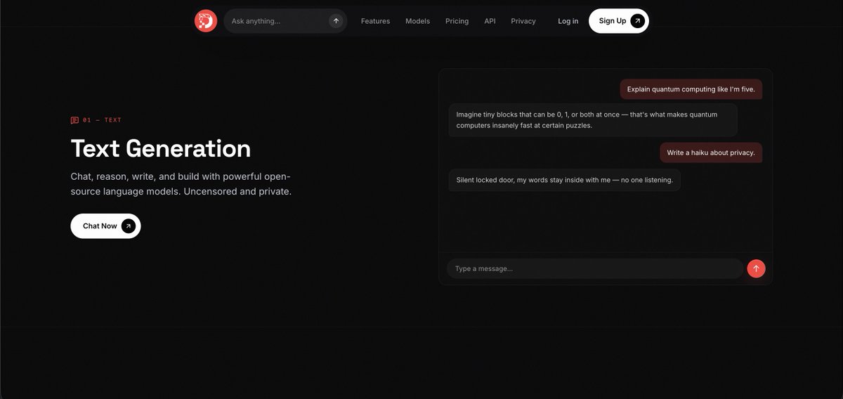 DestraNetwork's tweet photo. Privacy shouldn’t be a setting you have to look for. It should be the foundation.

Today, we’re sharing the first mockups of Destra Noir and a closer look at the experience we’ve been building.

Our ambition is clear: to build a private AI platform that goes beyond capability, usability and the depth of work you can do, on the current Private AI platforms.

Destra Noir brings text, image, video, audio, search and agents into one workspace, with access to powerful frontier models and privacy built into the architecture.

Under the hood, we’re developing API randomization, prompt randomization and identity obfuscation to make requests harder to link back to a single user. Destra acts as a privacy layer between you and model providers, designed to reduce the exposure of your identity and conversation history.

That foundation matters even more as AI becomes part of our everyday work. People need an assistant they can return to, build projects with and trust with their ideas.

These mockups are the first look at that direction. We’ll be sharing more as the experience takes shape.

Destra Noir. Powerful AI. Privacy at the core.