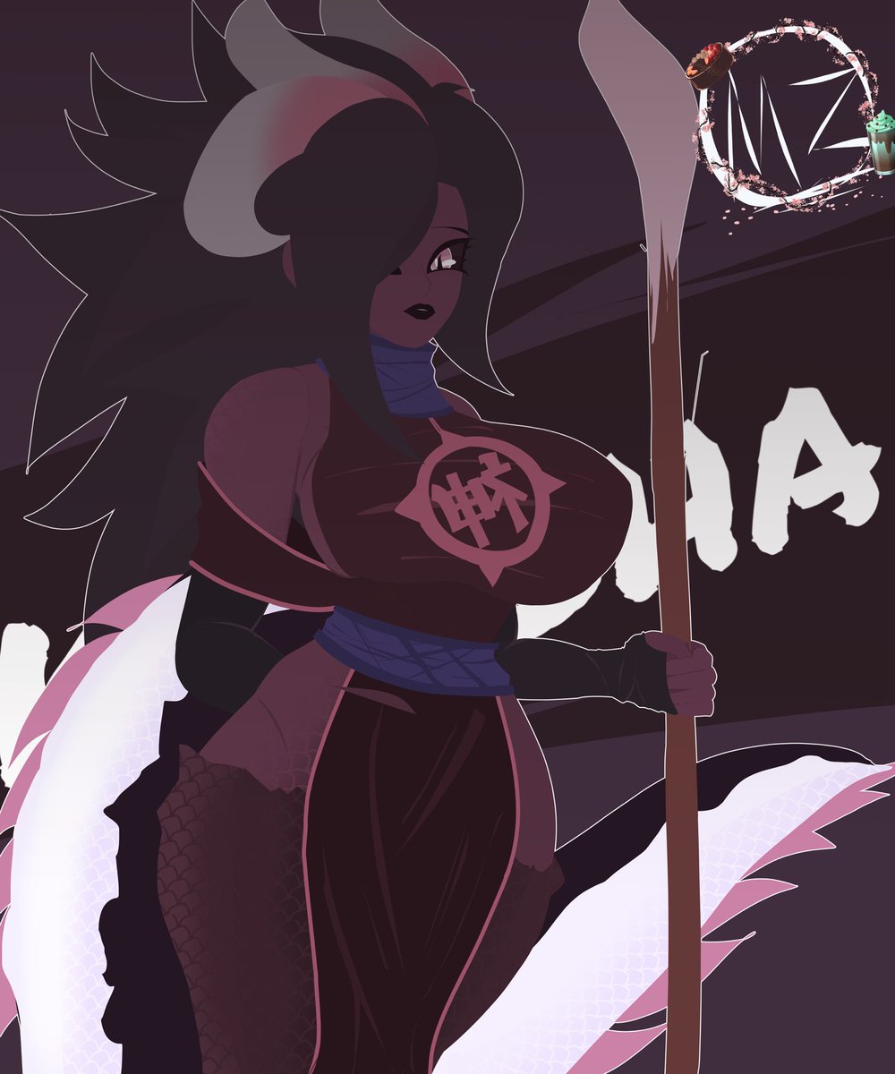 MintedZekki's tweet photo. This is Konoha…she is a Hallow/Dragon Guardian of the Hallow dragon balls in Kakorras universe. Although her powers are Devine, she’s very strict when it comes to her job as the guardian…along with her bodyguards Boji and Morrica. I hope yall like her :3 https://t.co/SwYgLq3xJT