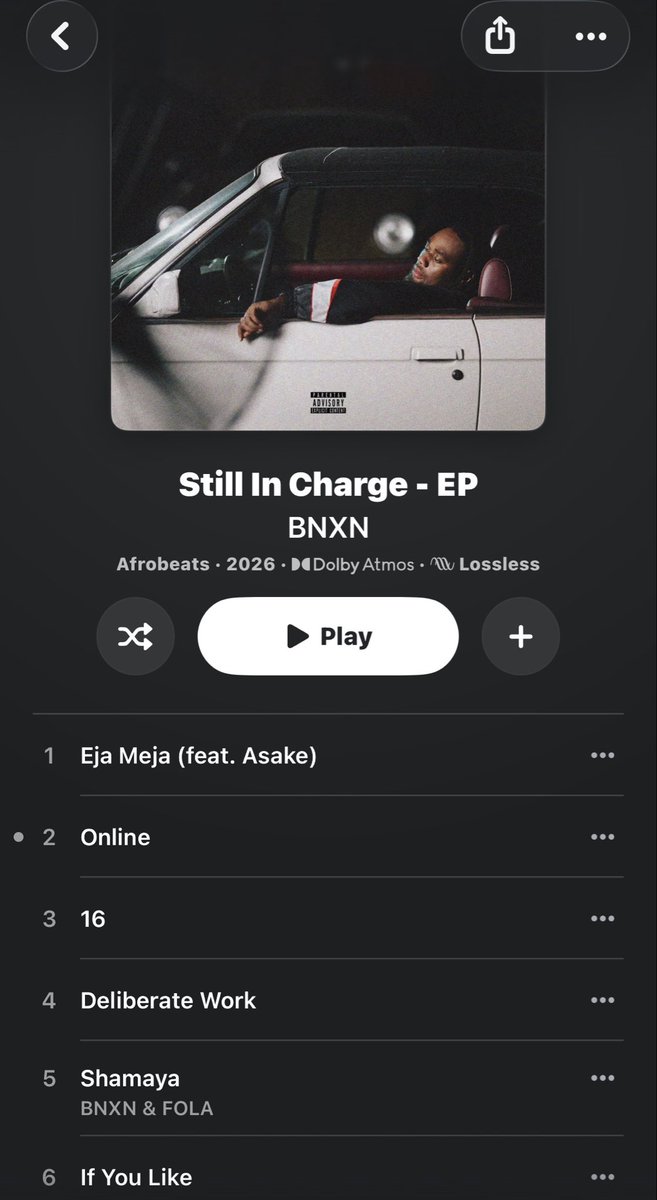 thedebuthub's tweet photo. 🚨 OUT NOW 🚨

👤 BNXN
💽 STILL IN CHARGE (EP)

FEATURES ⤵️
▫️ASAKE
▫️FOLA https://t.co/AYiJv0br5e