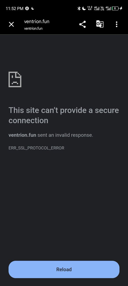 Biggest_Simdav's tweet photo. @VentrionLabs Site not working https://t.co/qV7nF41mLW