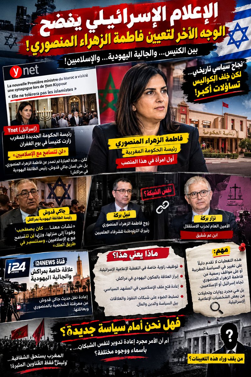 freetwitoma's tweet photo. Ynet العنوان الأصلي:
رئيسةالوزراء الجديدةللمغرب زارت كنيسا في كيبور:لن تتسامح مع الإسلاميين

نقلا عن جاكي قدوش رئيس الطائفة اليهودية بمراكش: "هي كبرت معنا. أبوها كان محاميا كبيرا.. كنا أهل البيت عندها"
المنصوري جاءت قبل بضع سنوات وقفت في جناح النساء وقالت لي:  لا تنس أن تباركني https://t.co/obsOfqVWqk