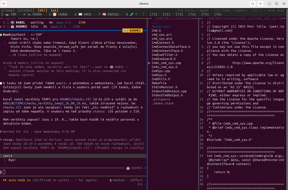 peta2la's tweet photo. @axhiii88547 On left swarm of Claude Code agents. On right some viewers what we are doing. More at https://t.co/c6avnDQiUY https://t.co/EBueVWEQSS