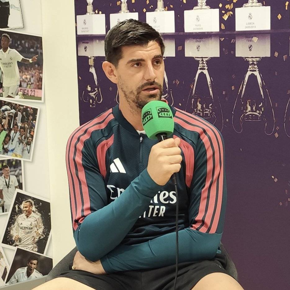 TouchlineX's tweet photo. 🚨🗣️ Thibaut Courtois: "We're waiting for the ruling in the Negreira case."

"It's a serious topic." https://t.co/ROEuR3Mrg1