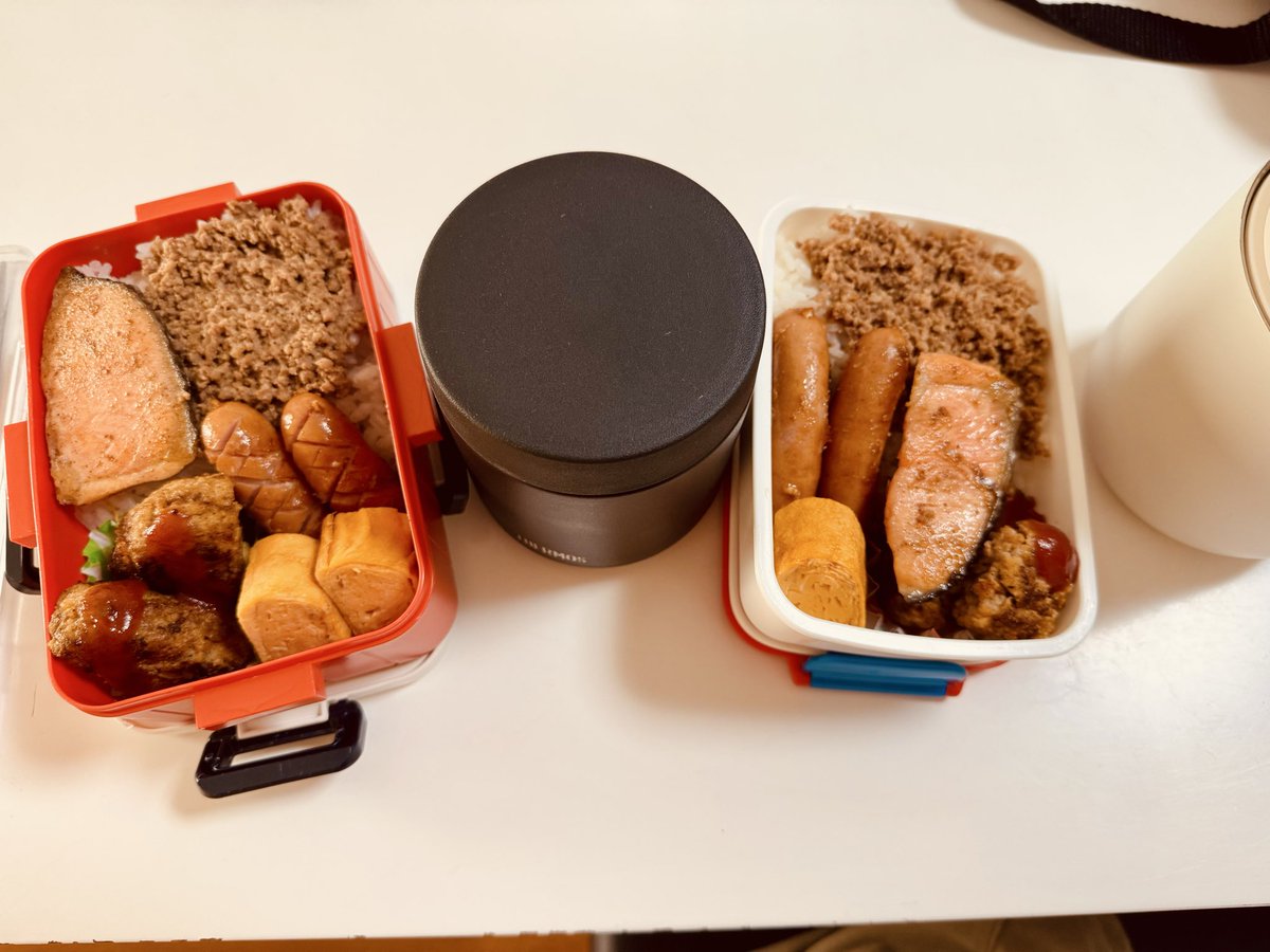 decomiki0607's tweet photo. 男組の弁当(茶色多め)
今日は息子の駅伝大会🏃‍♂️
応援しに行くぞー(՞⸝⸝ɞ̴̶̷ ·̫ ‹⸝⸝)ಣ https://t.co/nutTlpxDS1