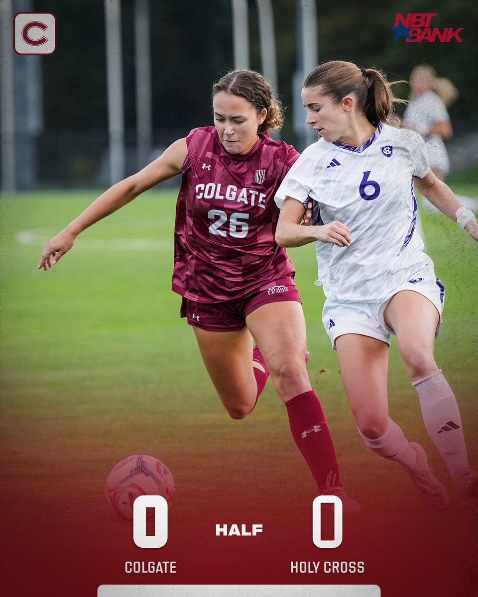 ColgateWSOC's tweet photo. All square at the half.

#GoGate https://t.co/Srp6k8IOI4