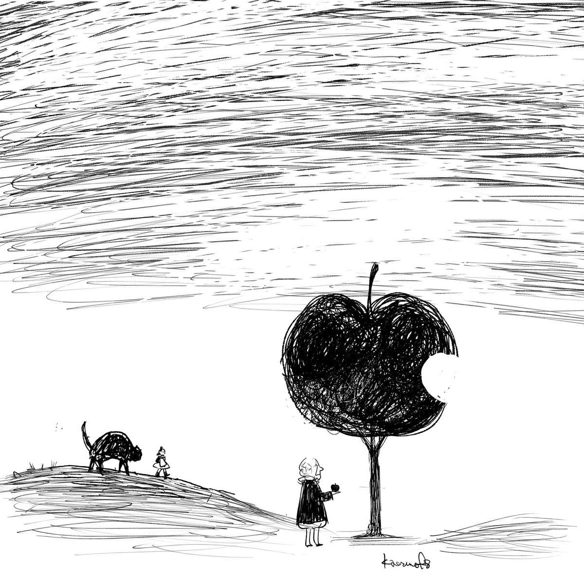 kaeruconet's tweet photo. Inktober 2026 Day 1 prompt: Apple
#digitalpainting #digitalpaint #digitalart #digitaldrawing #illustration #illustrator #ballpointpenart #ballpointpen #illustgram #イラスト #イラストレーター #inktober #inktober2026day1 https://t.co/G8gbJ2lfWc